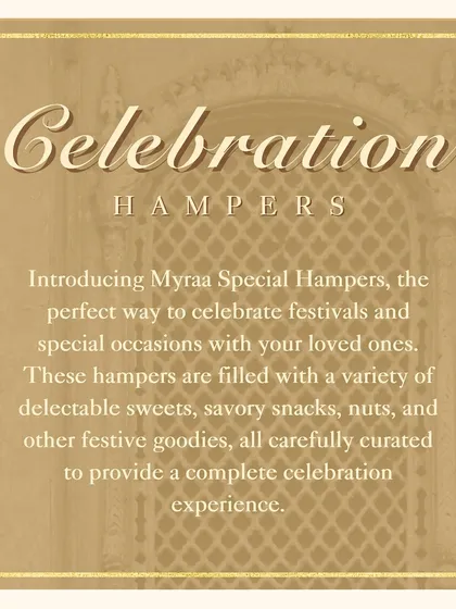 My Celebration Hampers are the perfect way to celebrate festivals and special occasions. They are filled with a variety of delectable sweets, savory snacks, and nuts for a complete experience.