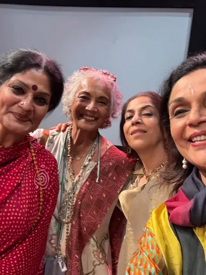 A selfie moment with my dear friends and fellow artists after the session honouring Kumudini Lakhia. These are the moments that build our community.