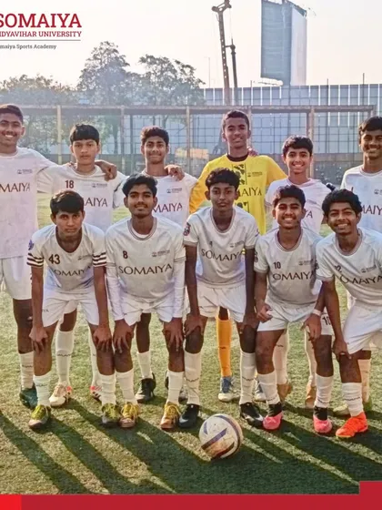 The victorious Somaiya FC U-16 team poses for a photo after their commanding win in the league.