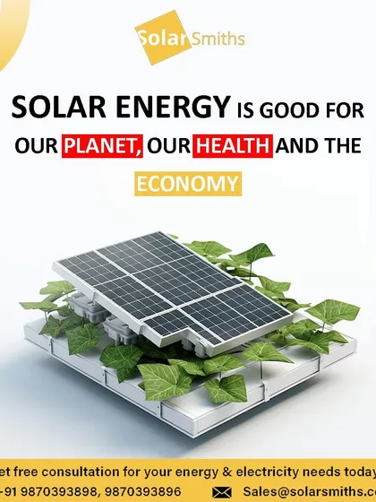 Solar energy is good for our planet, our health, and the economy. It's a holistic solution that benefits everyone.