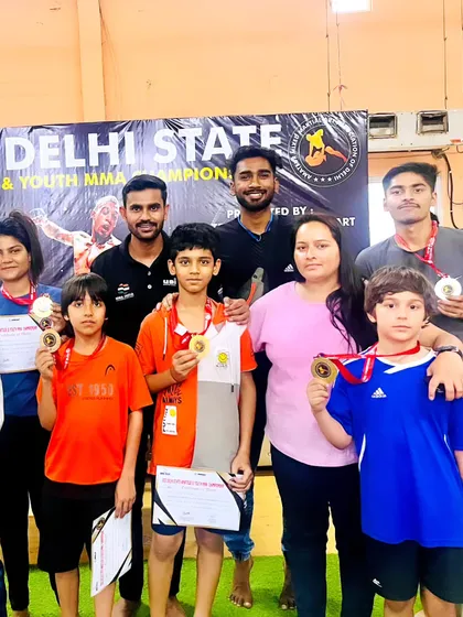 This is what hard work looks like. Our young warriors from the Combat MMA Club are showing off their medals after the Delhi State MMA Championship. We don't just teach them to fight; we teach them how to win with pride.