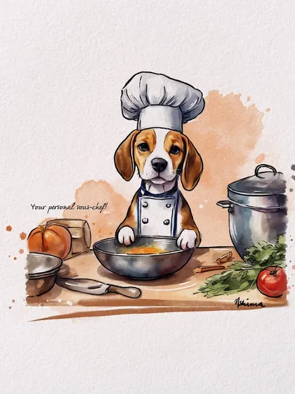 My beagle, Joey, is my biggest muse! I create fun and whimsical custom pet portraits that capture the unique personality of your furry family members. If your pet has a quirky side, I would absolutely love to illustrate it.