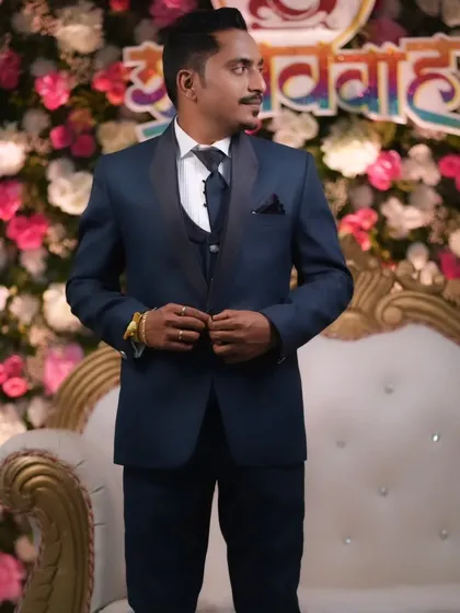 The groom adjusting his suit, a stylish shot that captures his personality.