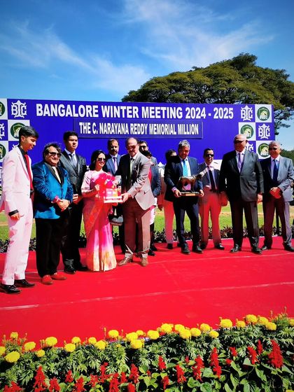 A group photo of the C. Narayana Reddy Memorial Million winners.