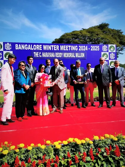 A group photo of the C. Narayana Reddy Memorial Million winners.