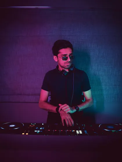 Another shot from a moody, atmospheric club set. The lighting is key to creating the right vibe for the night.