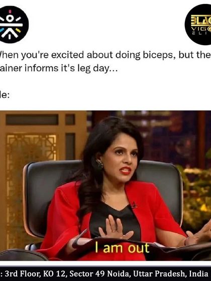 The feeling when you're all excited for bicep day, but your trainer informs you it's actually leg day. We know the pain, but we also know that a balanced routine is key!