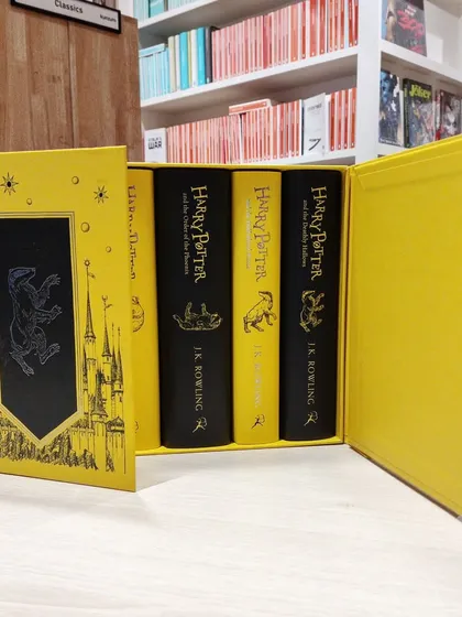 For the truly dedicated fans, we have special collector's items like this stunning Harry Potter Hufflepuff House Edition box set. Explore unique cover art and exclusive content that brings the magic of Hogwarts to life.