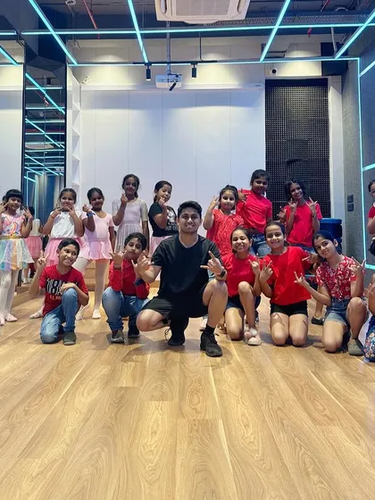 A happy moment from one of my kids' dance classes in Kolkata. My goal is to create a fun, energetic environment where children can learn different dance styles, build confidence, and enjoy themselves.