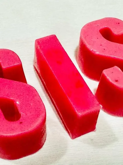 Personalize your Raksha Bandhan gift with my 'SIS' letter soaps. These vibrant, handmade soaps are a fun and unique way to celebrate your bond.