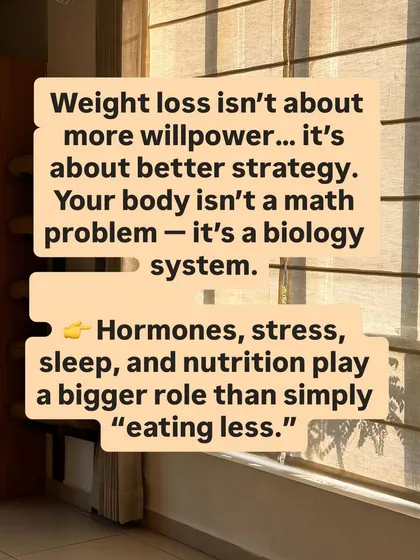 Weight loss isn't a math problem; it's a biology system. Hormones, stress, and sleep play a bigger role than just "eating less."