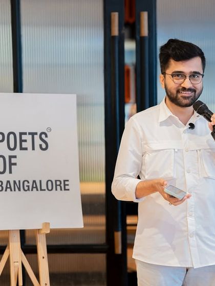 A performer at our Mother's Day special. The event was a tribute to mothers, filled with love, poetry, and stories.