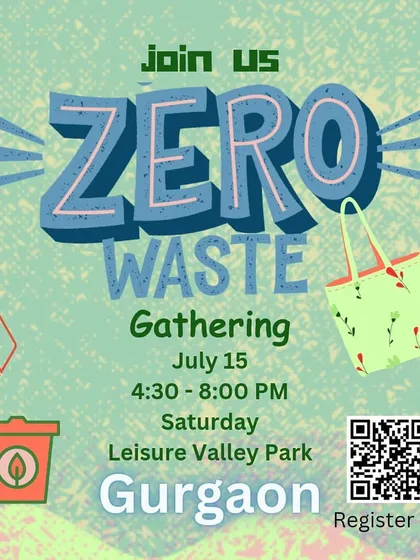 An invitation to our July Zero Waste Gathering at Leisure Valley Park. We invited everyone to come with healthy food in their dabbas and zero waste in their jabbas (bags).
