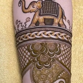 The majestic elephant is a symbol of good luck and prosperity. I love incorporating these beautiful animal figures into my designs, showcasing detailed and clean line work.