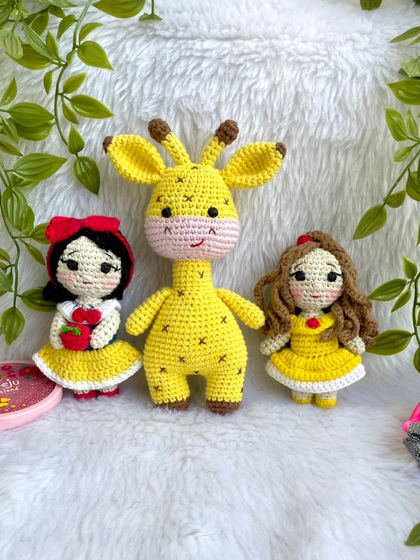 A beautiful set of Disney princesses, featuring Snow White and Belle. I love making these classic characters, with Snow White holding her apple and Belle in her iconic yellow dress.