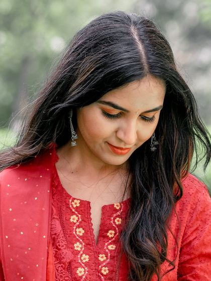 A close-up portrait focusing on the bride-to-be's gentle expression and makeup details. This highlights my ability to capture beauty in a soft, natural way.