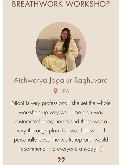 It is always rewarding to hear from clients who have benefited from our sessions. This feedback from a breathwork workshop highlights my approach of creating customized, thorough plans that meet the specific needs of each group.