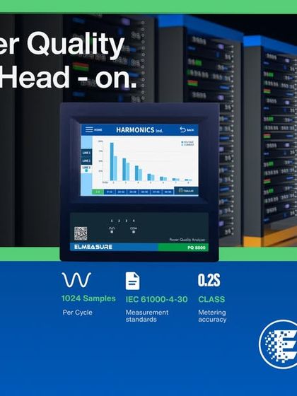 Set against a backdrop of server racks, this image positions the PQ 8800 as the ideal solution for data centers and other critical facilities where power quality is non-negotiable. Its precision ensures maximum uptime and asset protection.