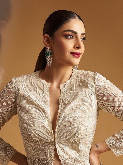 Another angle of the client, her pose exuding confidence and glamour.