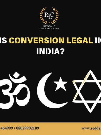 An infographic asking the fundamental question: Is religious conversion legal in India? We provide clear, fact-based information on this complex topic.
