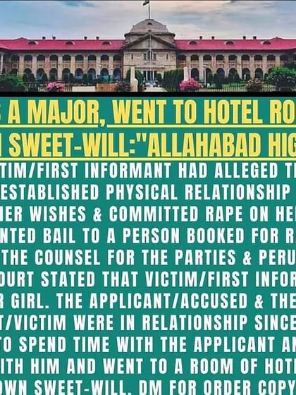 This ruling shows that if an adult woman goes to a hotel room of her own free will, it can be a key factor in a rape case. I use such legal points to defend against false accusations.
