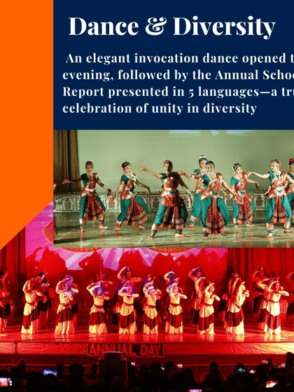 The evening opened with an elegant invocation dance, followed by the Annual School Report presented in five languages. This celebration of dance and diversity highlighted our commitment to unity and multiculturalism.