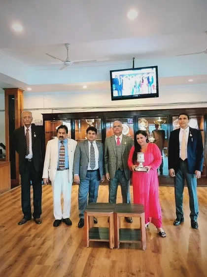 The Royal Calcutta Turf Club Cup presentation inside our lounge.