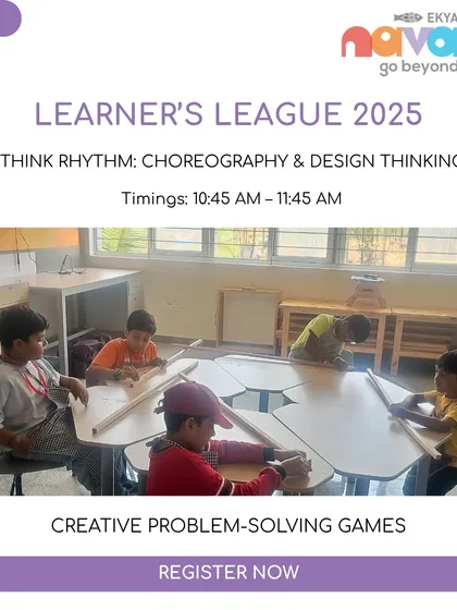 Students engage in creative problem-solving games during the 'Think Rhythm' session. This activity combines cognitive challenges with physical movement, encouraging them to think on their feet.
