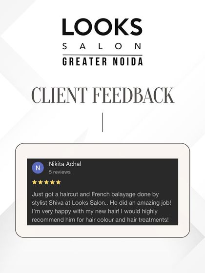 A happy client recommends stylist Shiva for his "amazing job" on her haircut and French balayage.