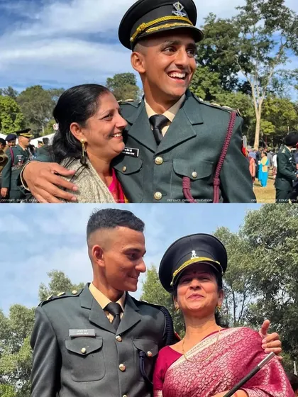 The biggest dream of any child is to see this smile on their mother's face. This moment at the passing out parade is for them.