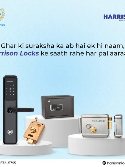 Ghar ki suraksha ka ab hai ek hi naam. With our range of digital locks, rim locks, and safes, you can rest easy knowing your home is protected by Harrison's unbreakable promise of security.