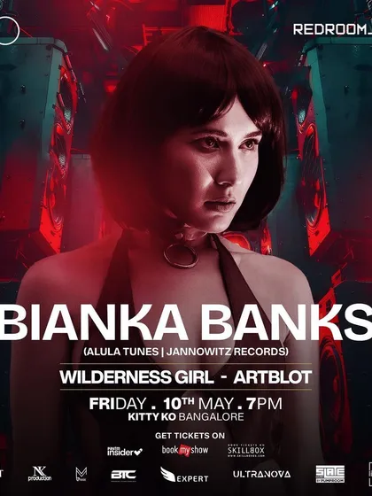Supporting Bianka Banks at Kitty Ko. Her sound, released on labels like Jannowitz Records, brought a fresh energy to the Redroom series.
