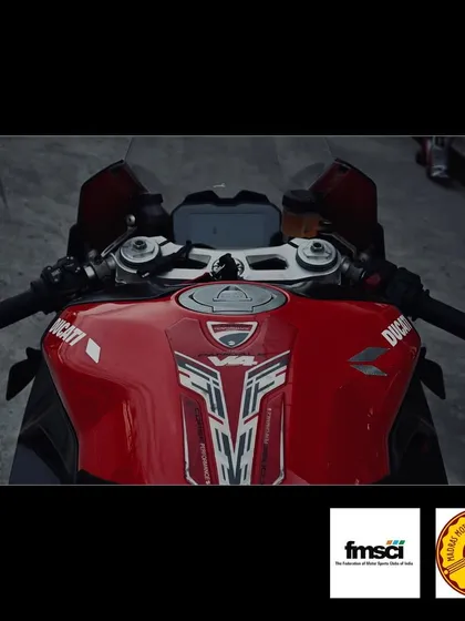 The view from the rider's seat of a Ducati Panigale V4. This is your office for the day.