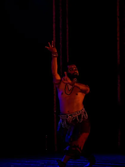 A solo performance capturing the intensity and spiritual essence of Mayurbhanj Chhau. Each movement is a form of storytelling, drawing from ancient traditions and personal expression.