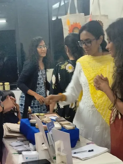 Sharing a laugh with customers at my stall. The positive vibes were amazing.