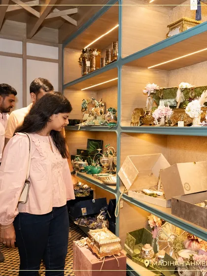 Guests browsing the shelves at our Ahmedabad launch. Seeing people interact with our products and discover their favorites is the most rewarding part of what I do.