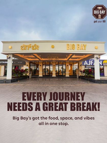 Every journey needs a great break. Our grand entrance welcomes you to a place with great food, ample space, and good vibes.