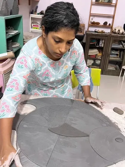 I am so proud of my student Sukanya for pushing her boundaries with this large fish mural. It's a challenging piece, but she took it on with so much passion. I can't wait to see this beautiful ceramic wall art hanging on her wall.
