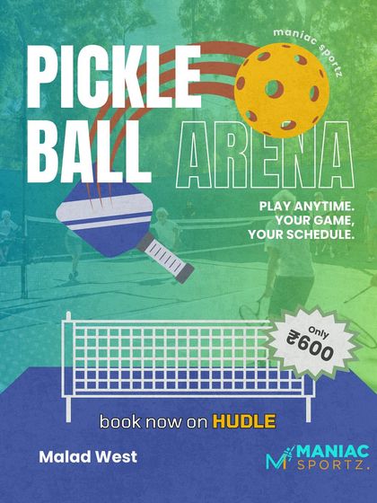 This promotional image for the Malad West arena highlights the core promise: play anytime on your schedule. It also features the starting price, making it easy to see the value.