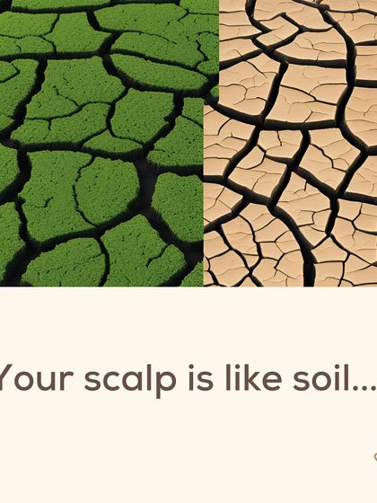 Your scalp is like soil. If the soil is dry and cracked, nothing can grow. But if it's healthy and nourished, your hair will flourish.