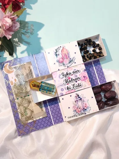 Gifting during festivals should feel special. I designed these unique Eidi envelopes with little pull-out drawers for cash, dates, and other small treats like attar or prayer beads, making the tradition of giving Eidi even more memorable.