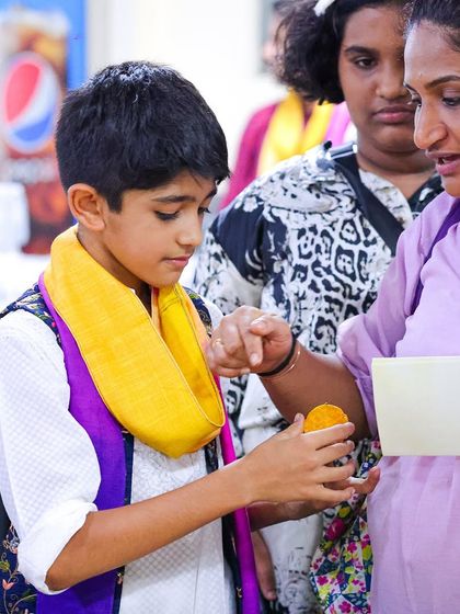 A young visitor at our pickle tasting event, perhaps on his way to becoming a 'Pickle Kid'. We love seeing people of all ages discover our flavours.