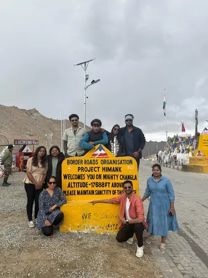 Conquering another high pass, Changla. Group photos at these milestones are a must. I plan the route to cover these breathtaking passes safely.