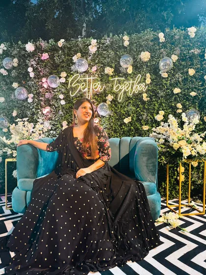 Another shot from the same lovely seating area. The floral wall and modern decor created such a dreamy ambiance.
