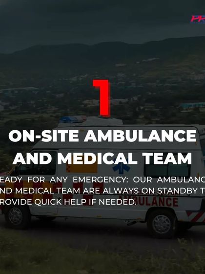 An on-site ambulance and medical team are always on standby during our events, ready to provide quick help for any emergency. Your safety is our top priority.