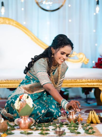 Traditional Engagement & Sakharpuda Looks photo 4