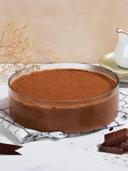 This rich and creamy dark chocolate mousse is a popular favorite for a reason. It's packed with decadent flavor in every spoonful.