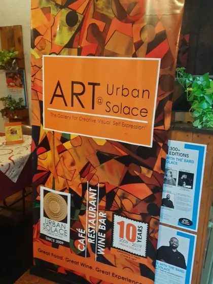 The "Art @ Urban Solace" banner, marking our dedicated gallery space for creative visual self-expression. We are proud to provide a platform for artists to showcase their work.