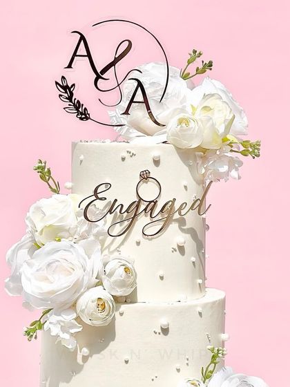 The Party Glitter - Custom Cake & Party Decorations Sleek Acrylic & Wooden Toppers photo 20