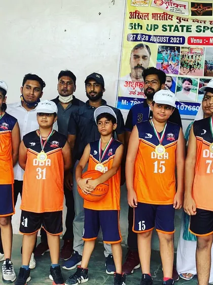 Another victory for our young champions. The team posing with their gold medals and coaches after winning at the 5th UP State Sports Games.